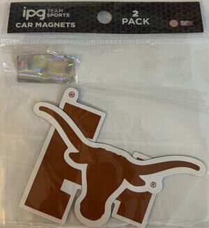 Texas Longhorns Car Magnets 2 Pack IPG Team Sports NCAA Auto Decals New Sealed